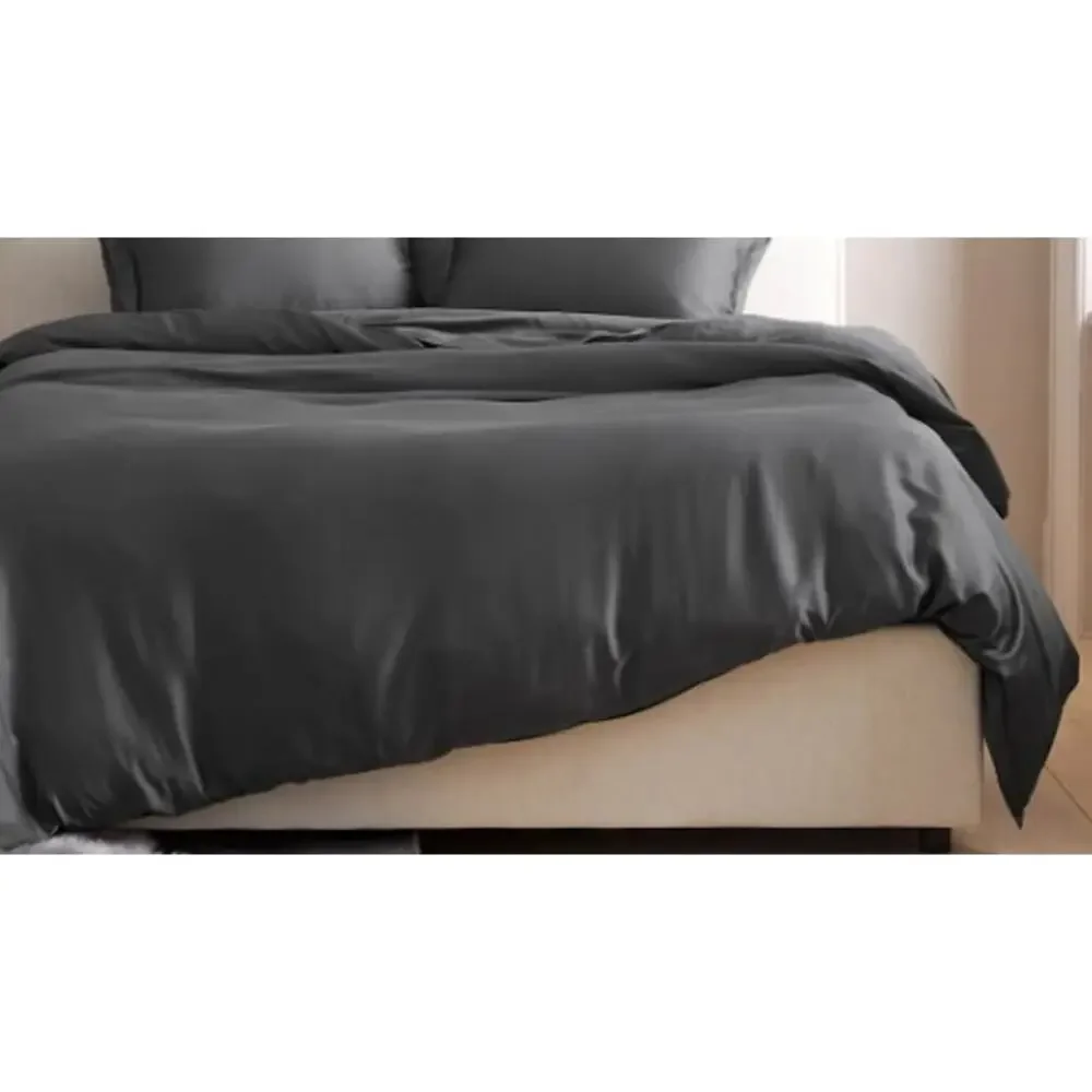 Quince KING Bamboo Duvet Cover 100% Organic Charcoal Gray CALIF KING NEW